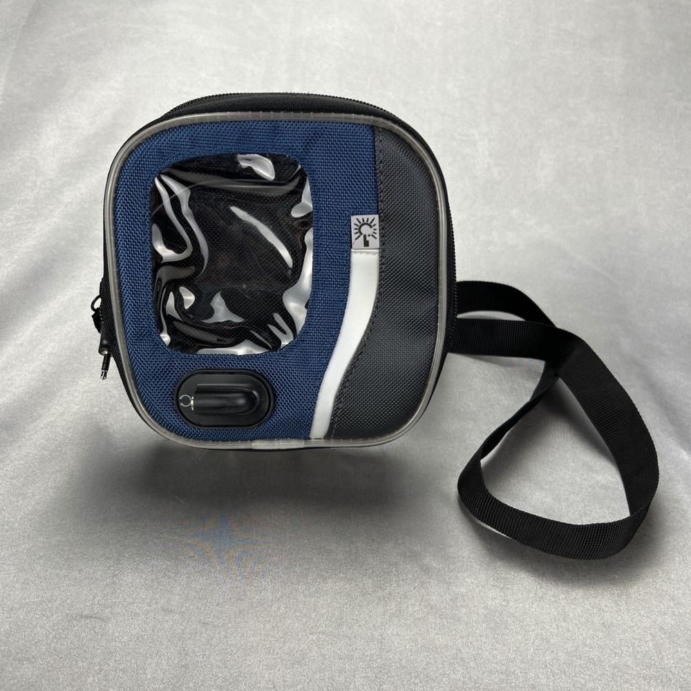 Case Logic CD Player Crossbody Bag w/Headphone Jack Port Blue Case‎ Vintage Y2K